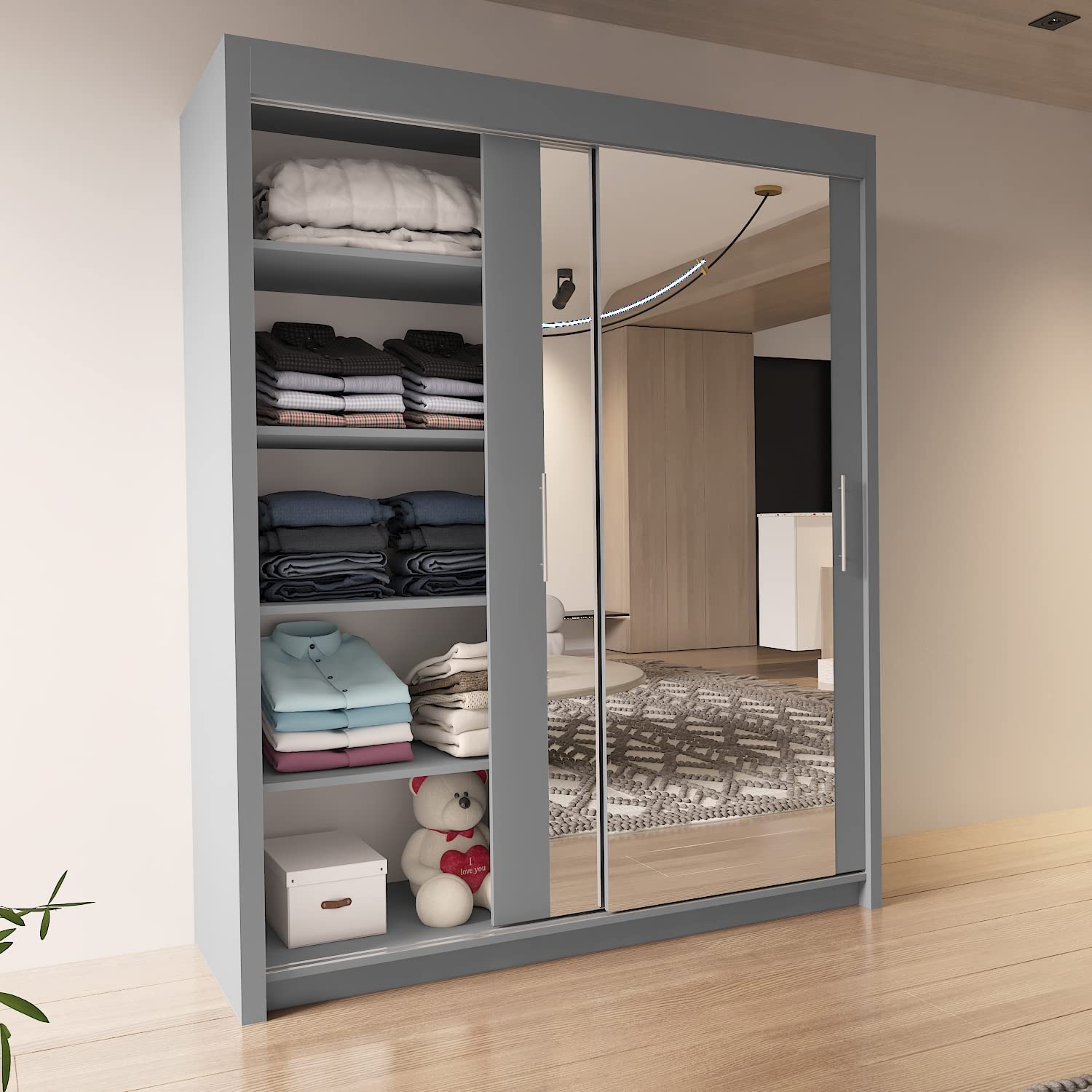 Sliding wardrobe 120cm width