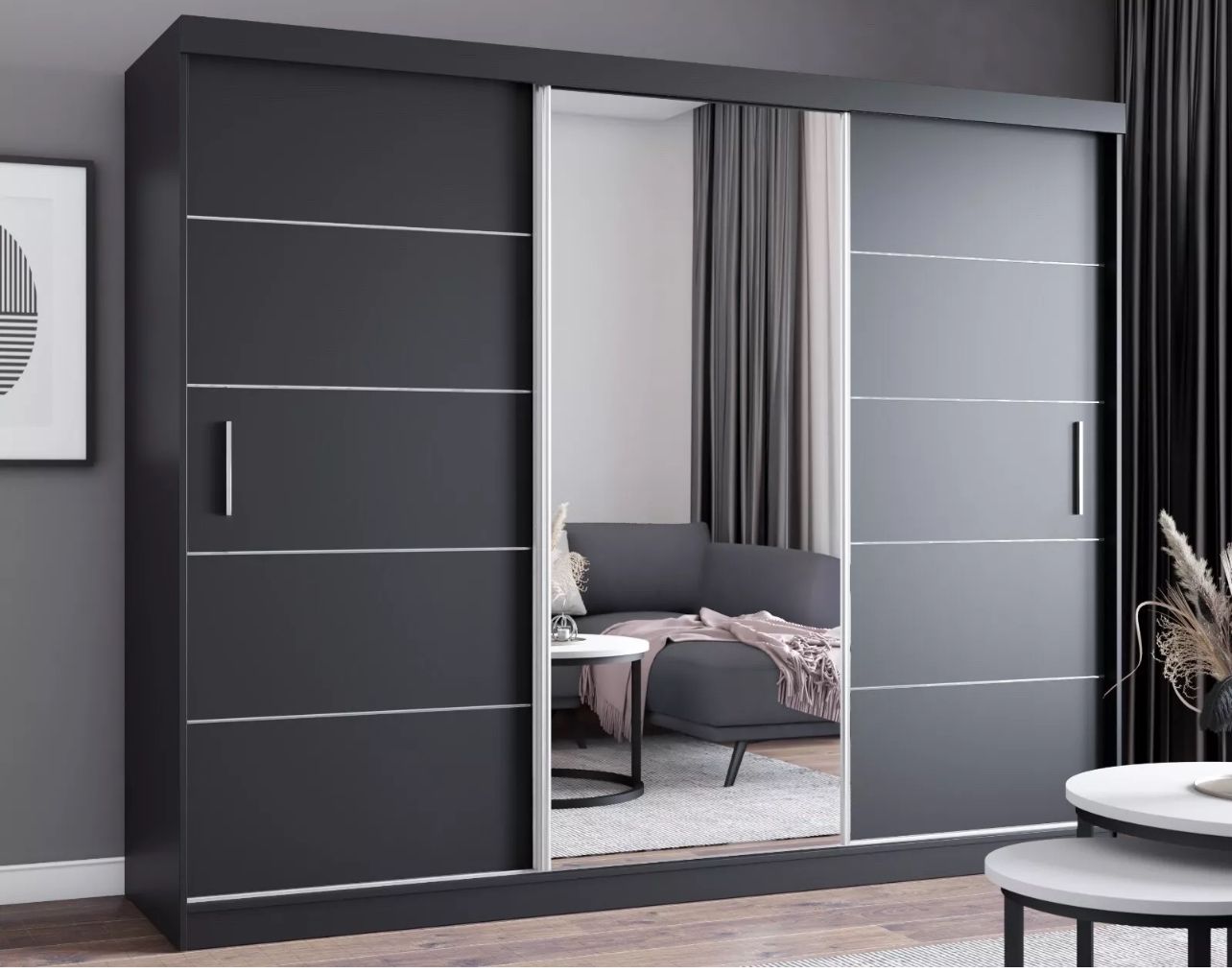 Lisbon sliding doors wardrobe 250cm width