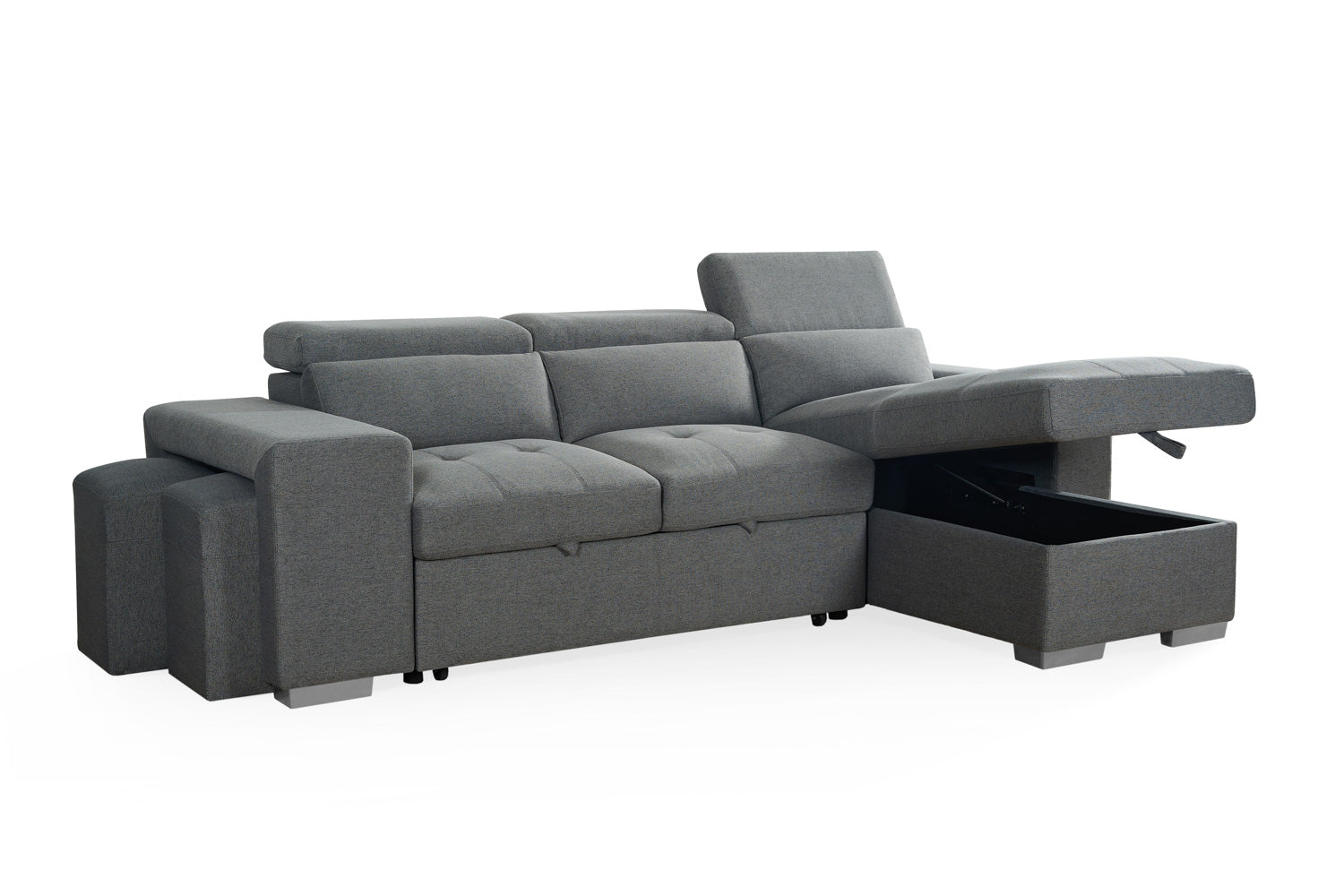 Artemis L- shape sofa with two sitting stool