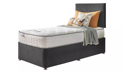 Single divan bed with mattress