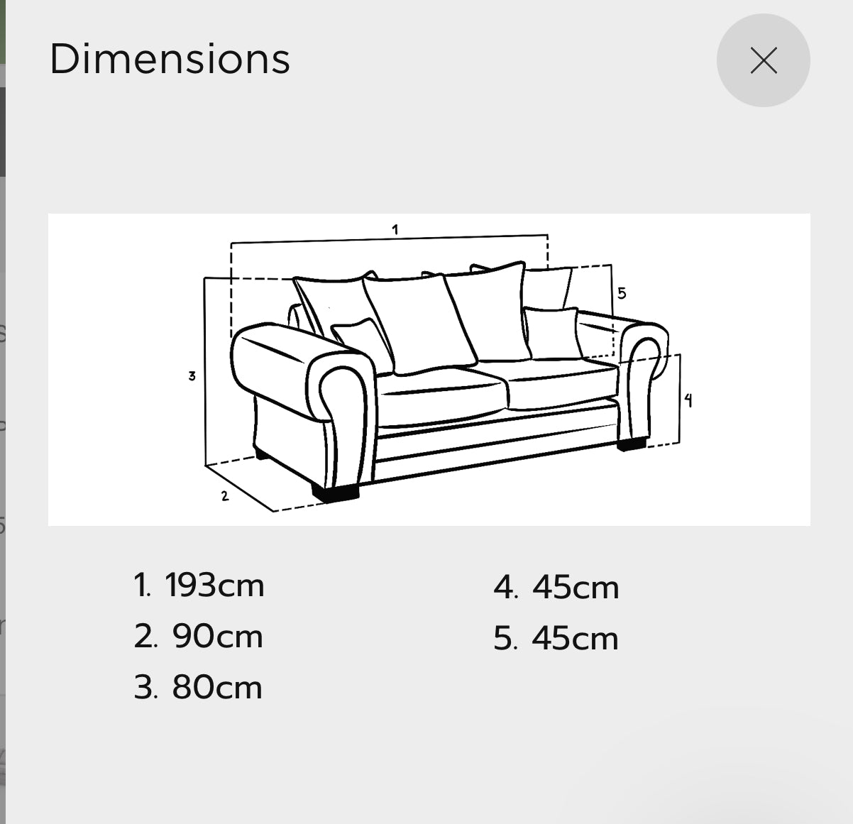Verona 3 seater scatter back sofa