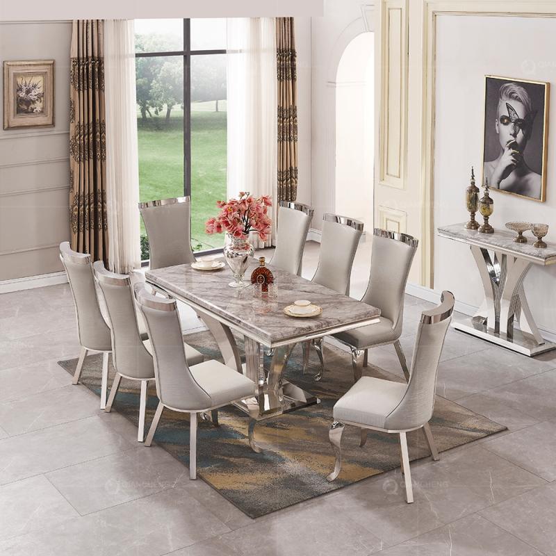 Charisma marble dining table with chairs