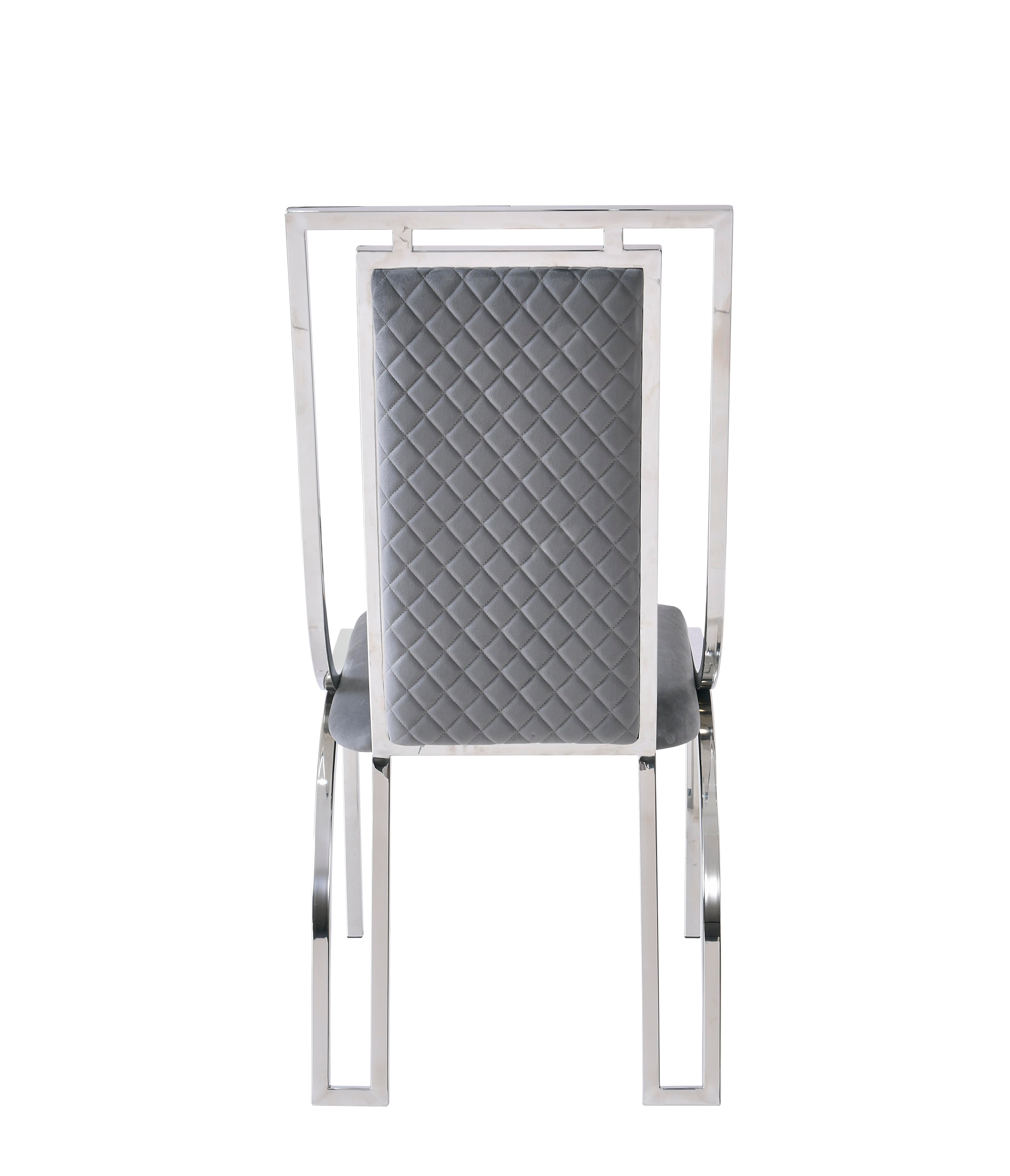 Windsor new model Grey & Silver Dining Chair