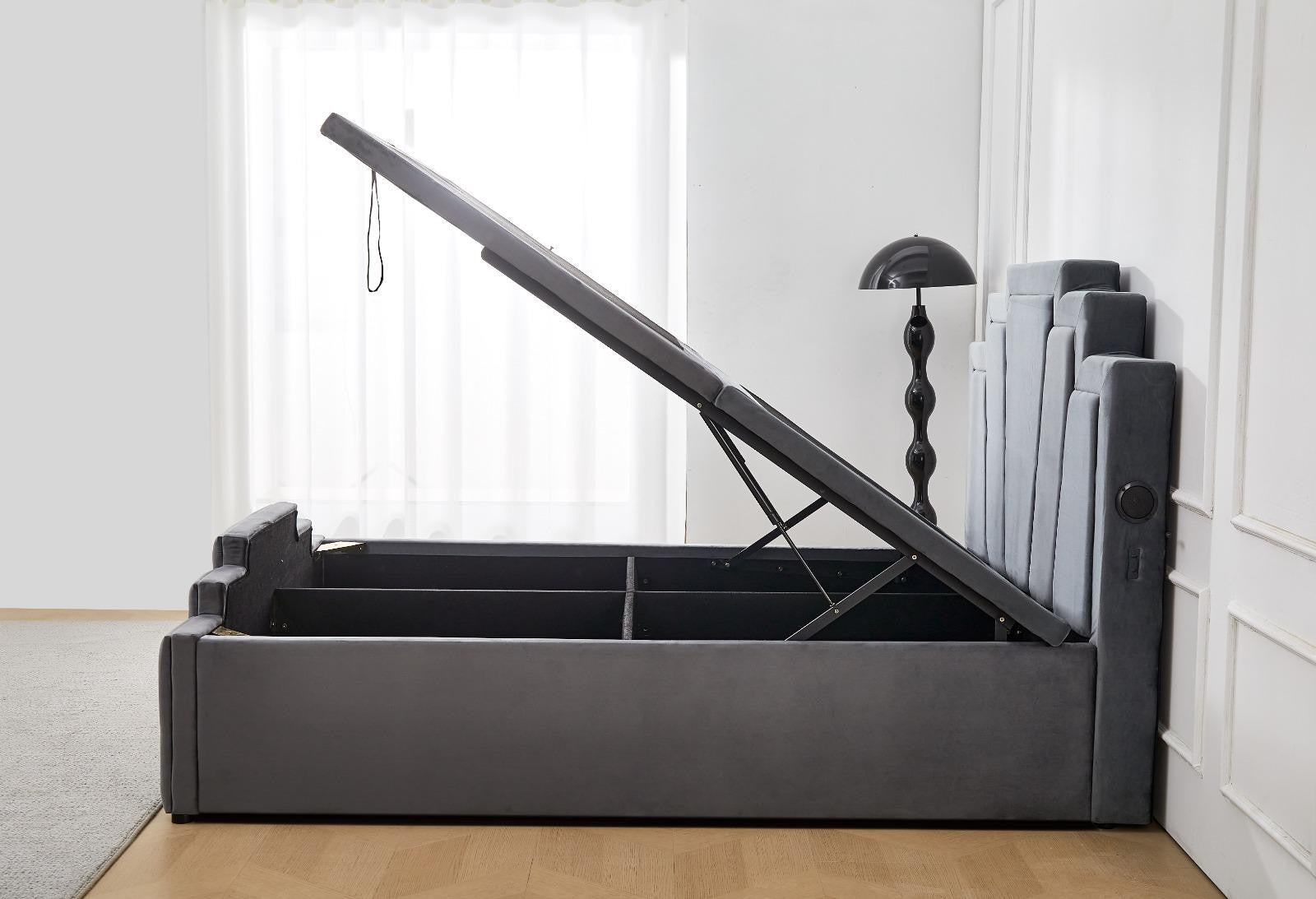 Ottoman bed grey