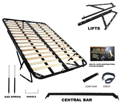 Diamond design bed with storage