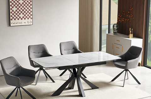 Kendal Extendable Dining Table with six chairs