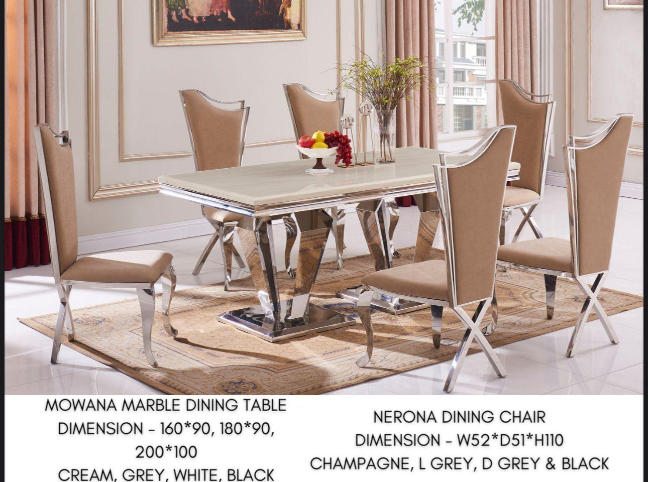 Maria dining table with chairs