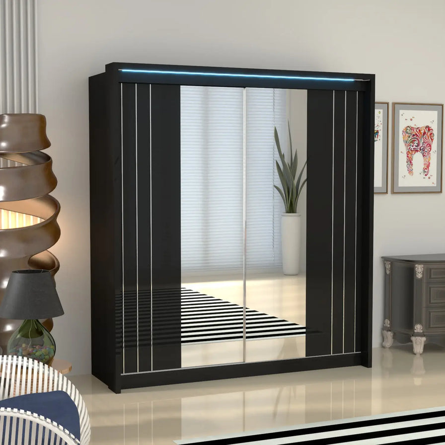 Berlin wardrobe with sensor light