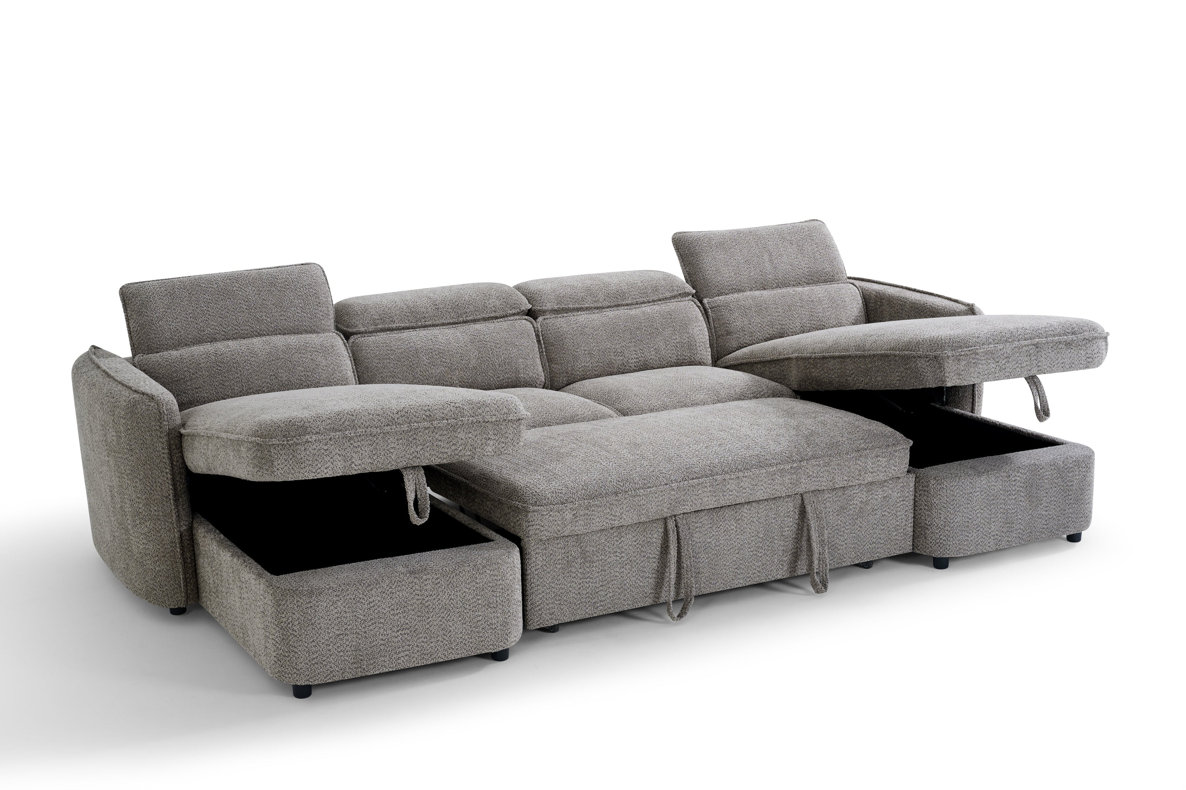 Capri u shape sofa bed