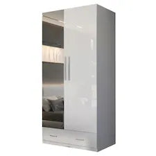 Small high gloss wardrobe 100cm
