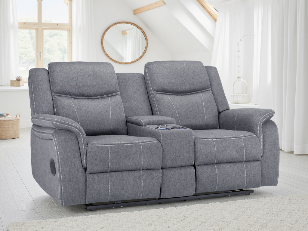 Glaxy tech fabric recliner sofa