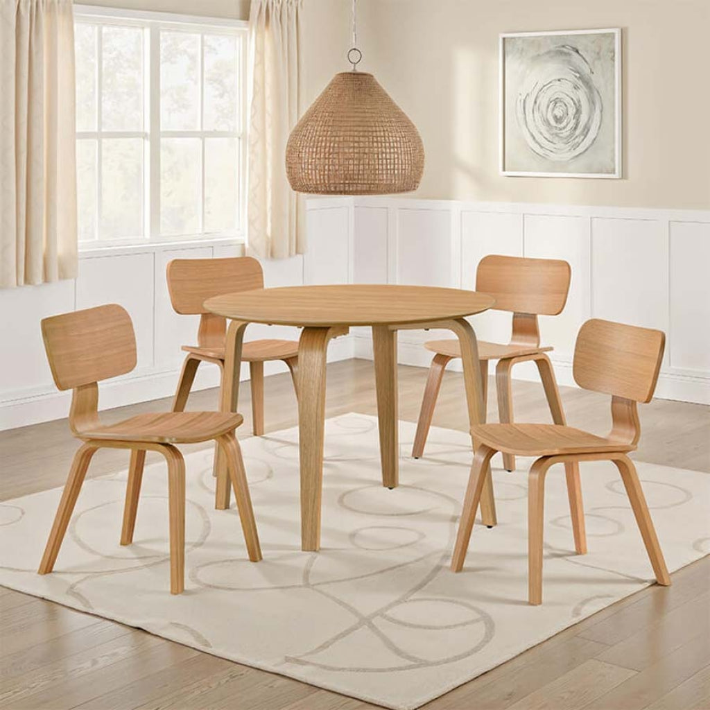VIDA LIVING ADDISON DINING TABLE ROUND 1000 – OAK