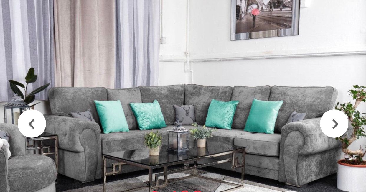 Grey corner sofa on sale high back