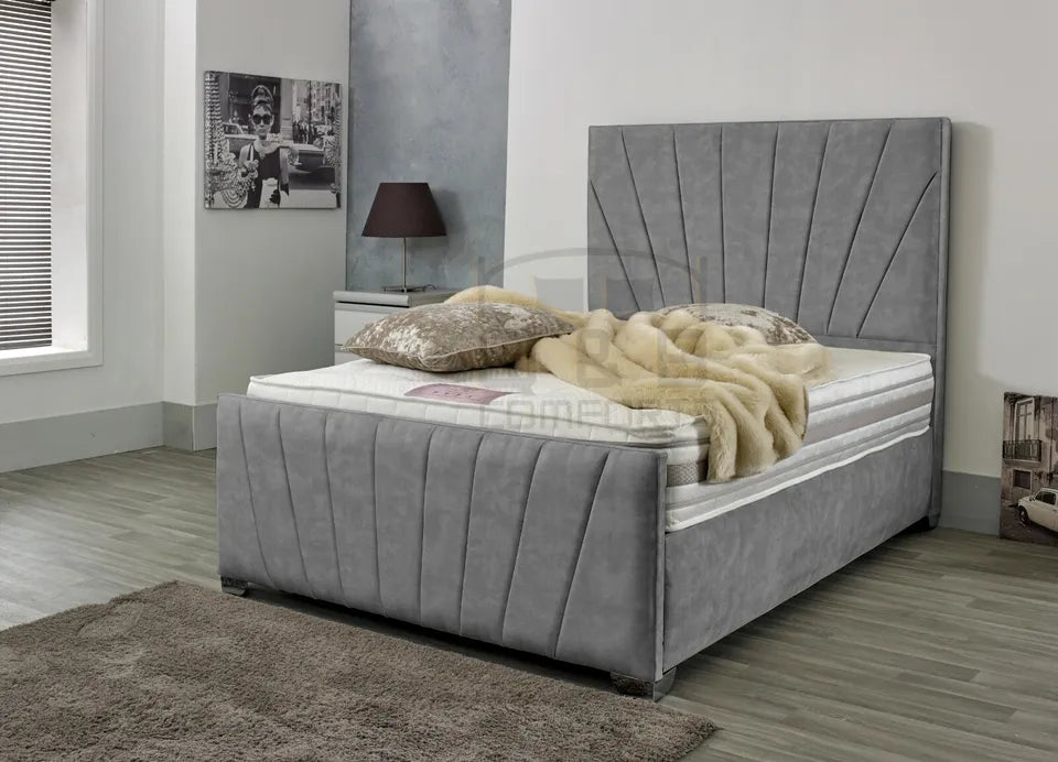Fabric ottoman bed gas lift bed