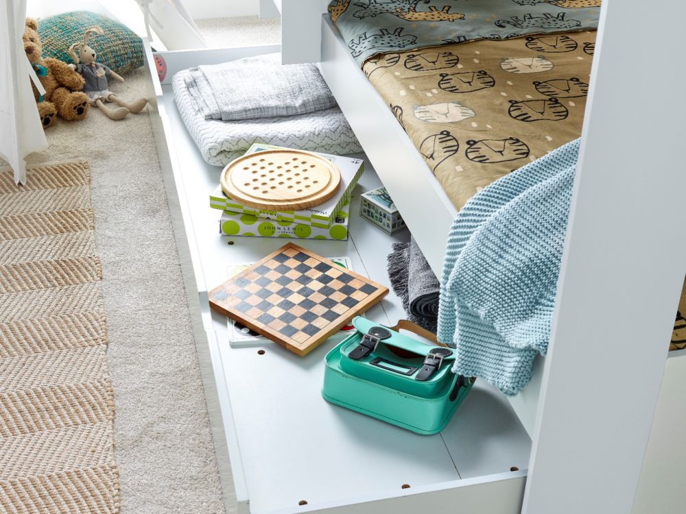 Oliver wooden storage bunk bed
