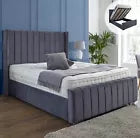 Wing headboard bed with and without storage