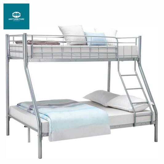 Trio Metal Bunk Bed 3FT Single 4FT6 Double Metal Bed Frame