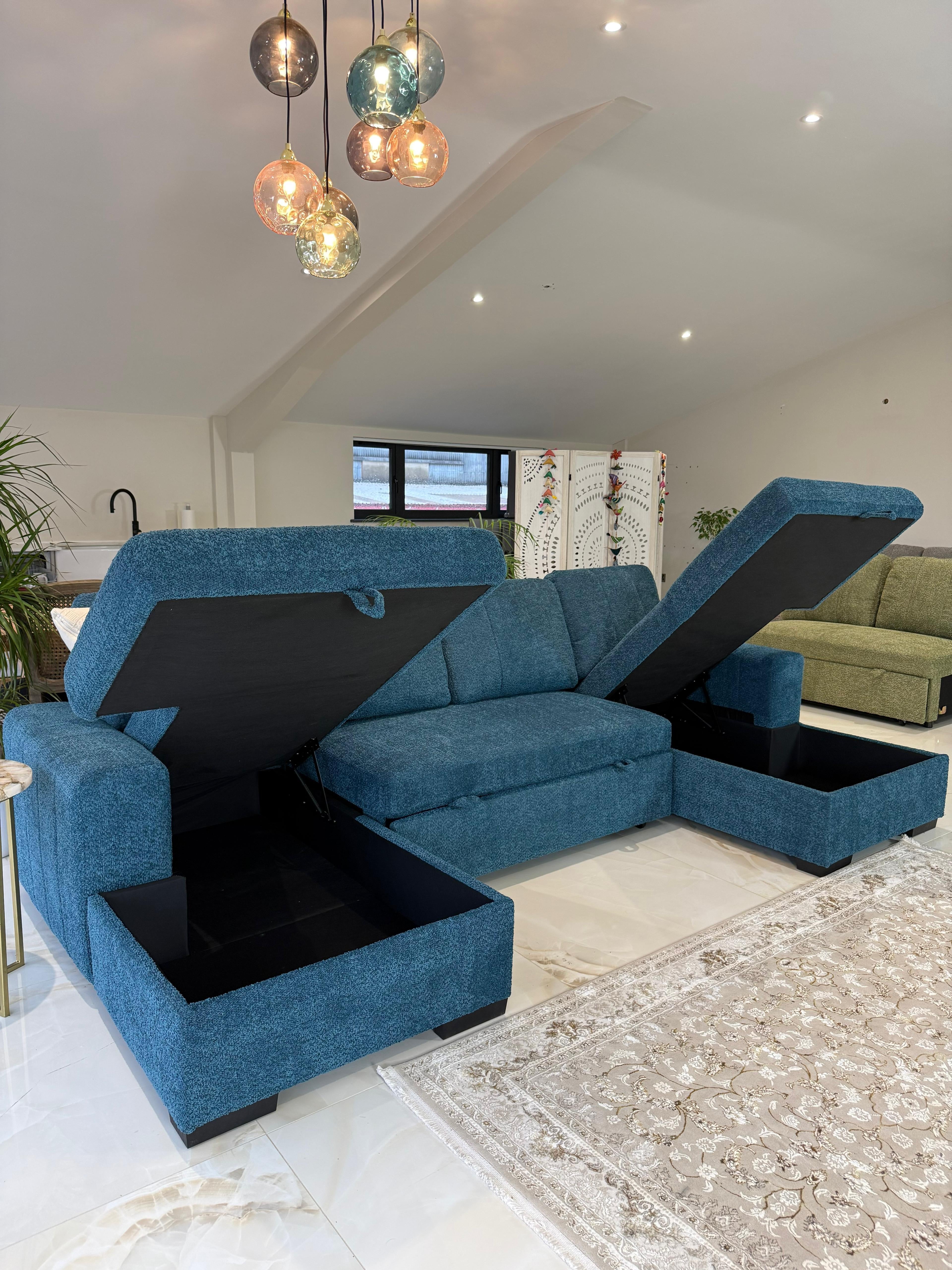 Como u shape sofa bed