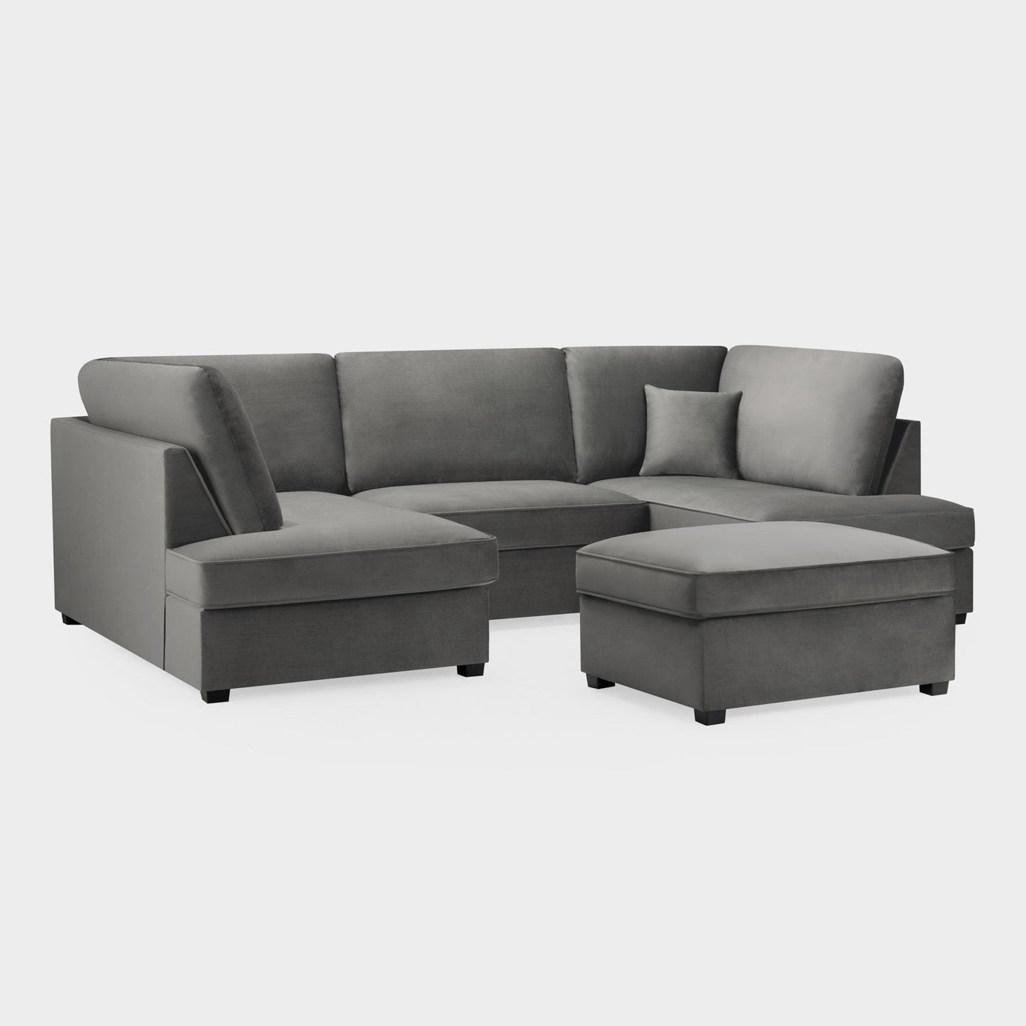 Carnaby u shape sofa plush valvet fabric