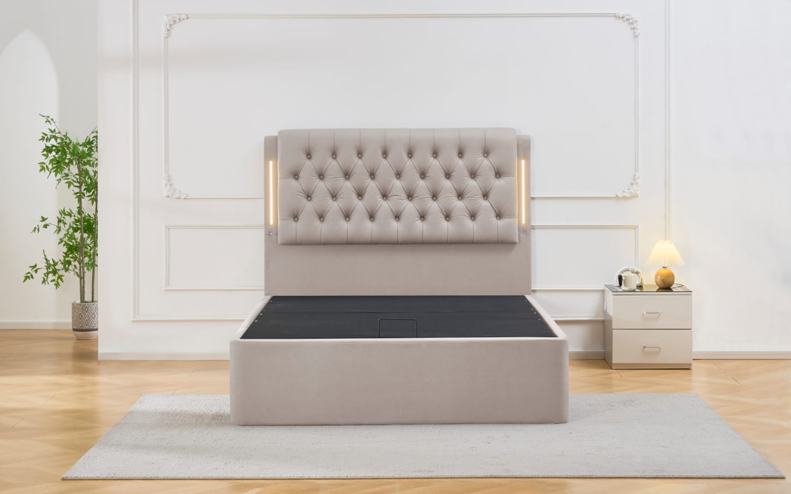 NEW DIVAN OTTOMAN BEDS WITH LED LIGHT