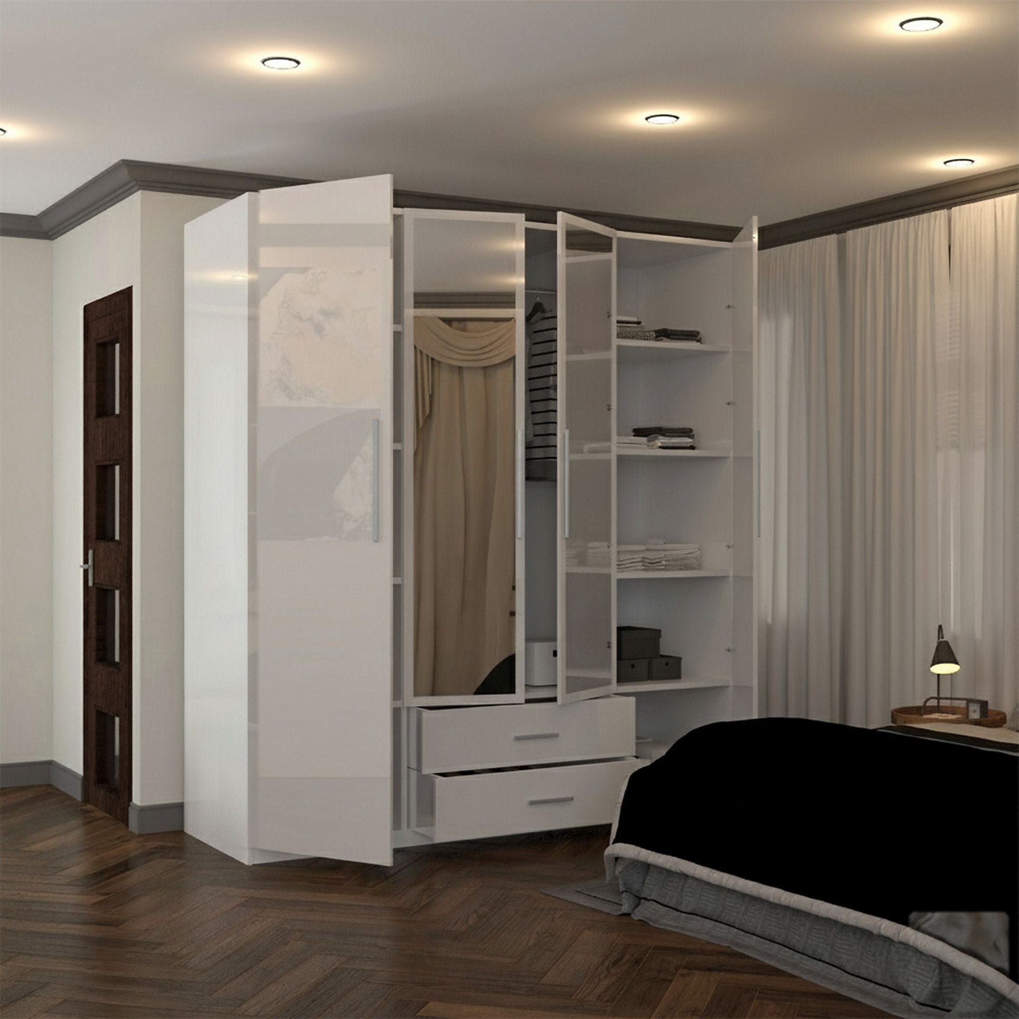 Large high gloss wardrobe