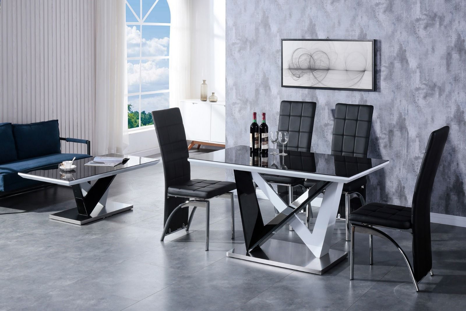 Eagle dining table with four chairs