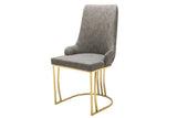 Plush velvet chairs with metal frame