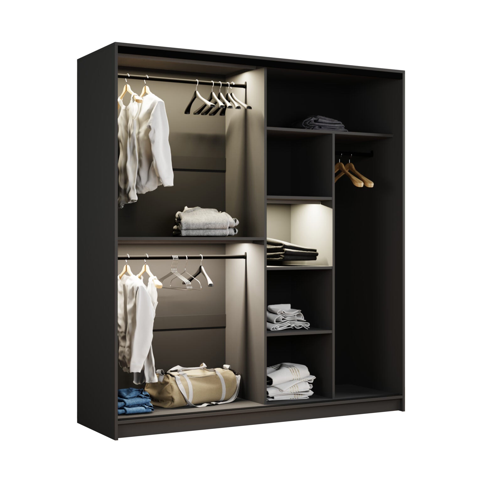 Dream wardrobe in graphite colour 203cm W