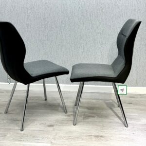 Home / Dining Chairs / Zermatt Zermatt Dining Chair (Grey PU with Grey Fabric)