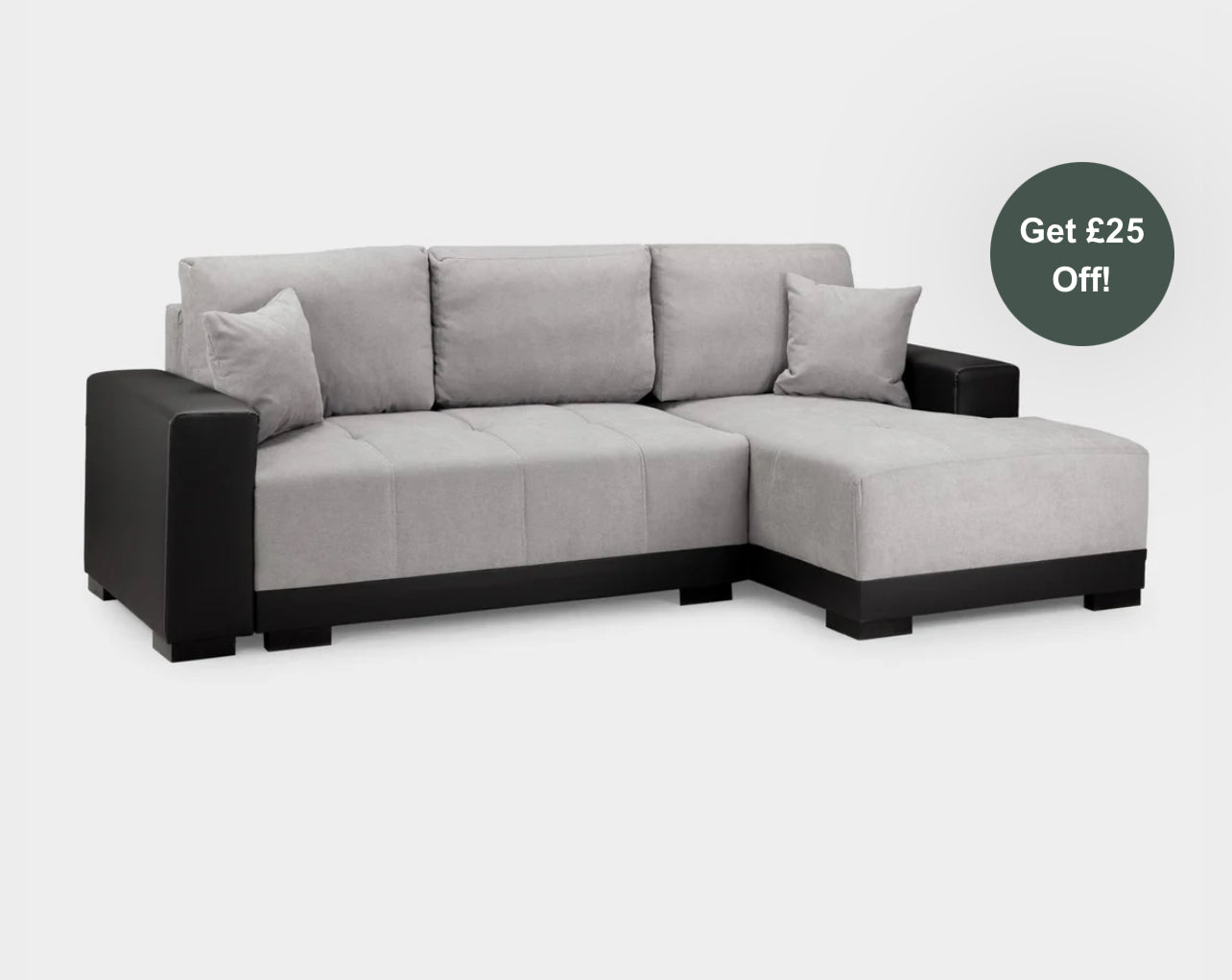 Lydia L-shape sofa bed right armside