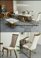 Charisma marble dining table with chairs