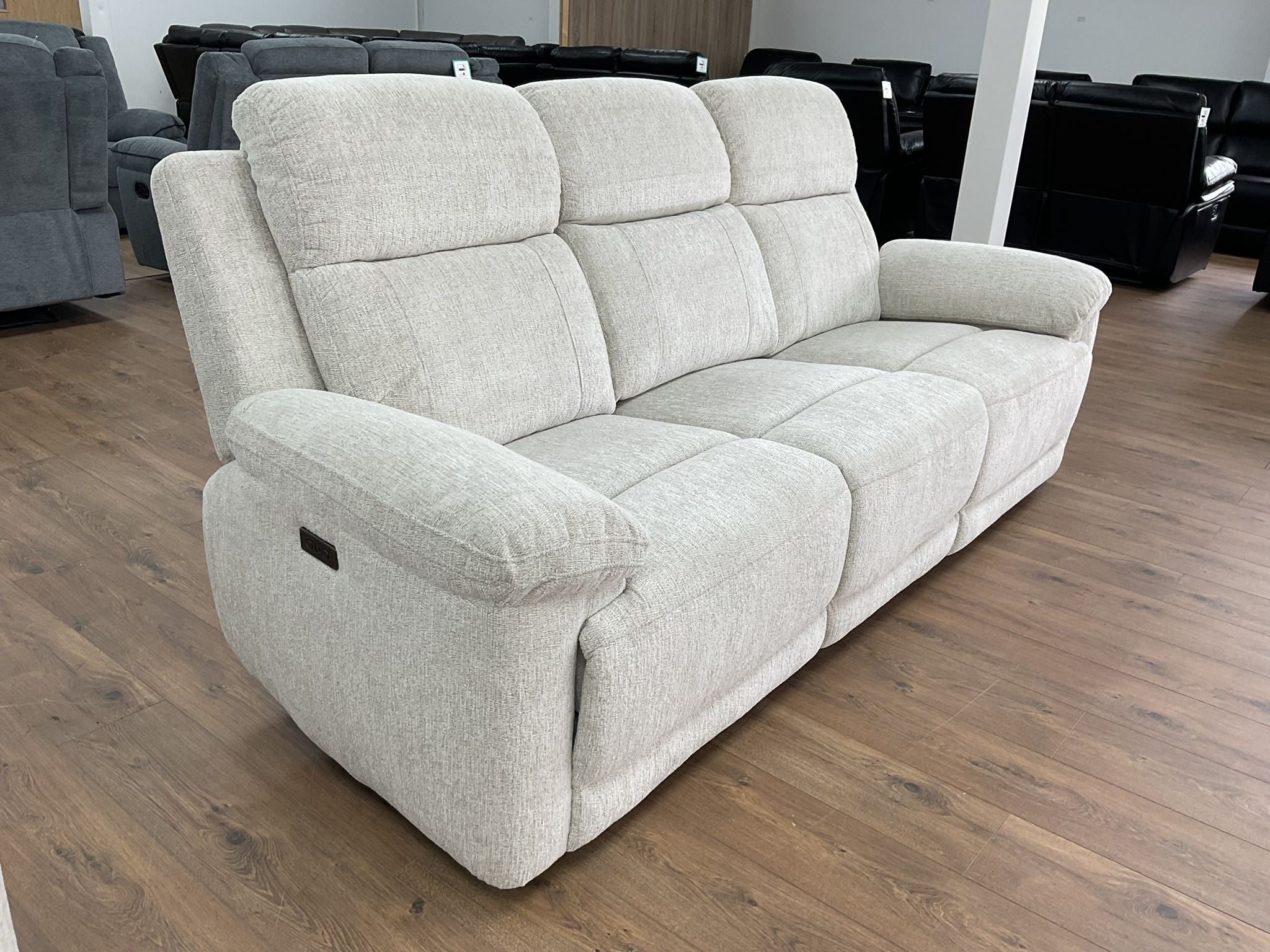 Fabric electric recliner sofa