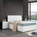 Rugby beds with moon headboard and storage