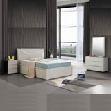 Rugby beds with moon headboard and storage