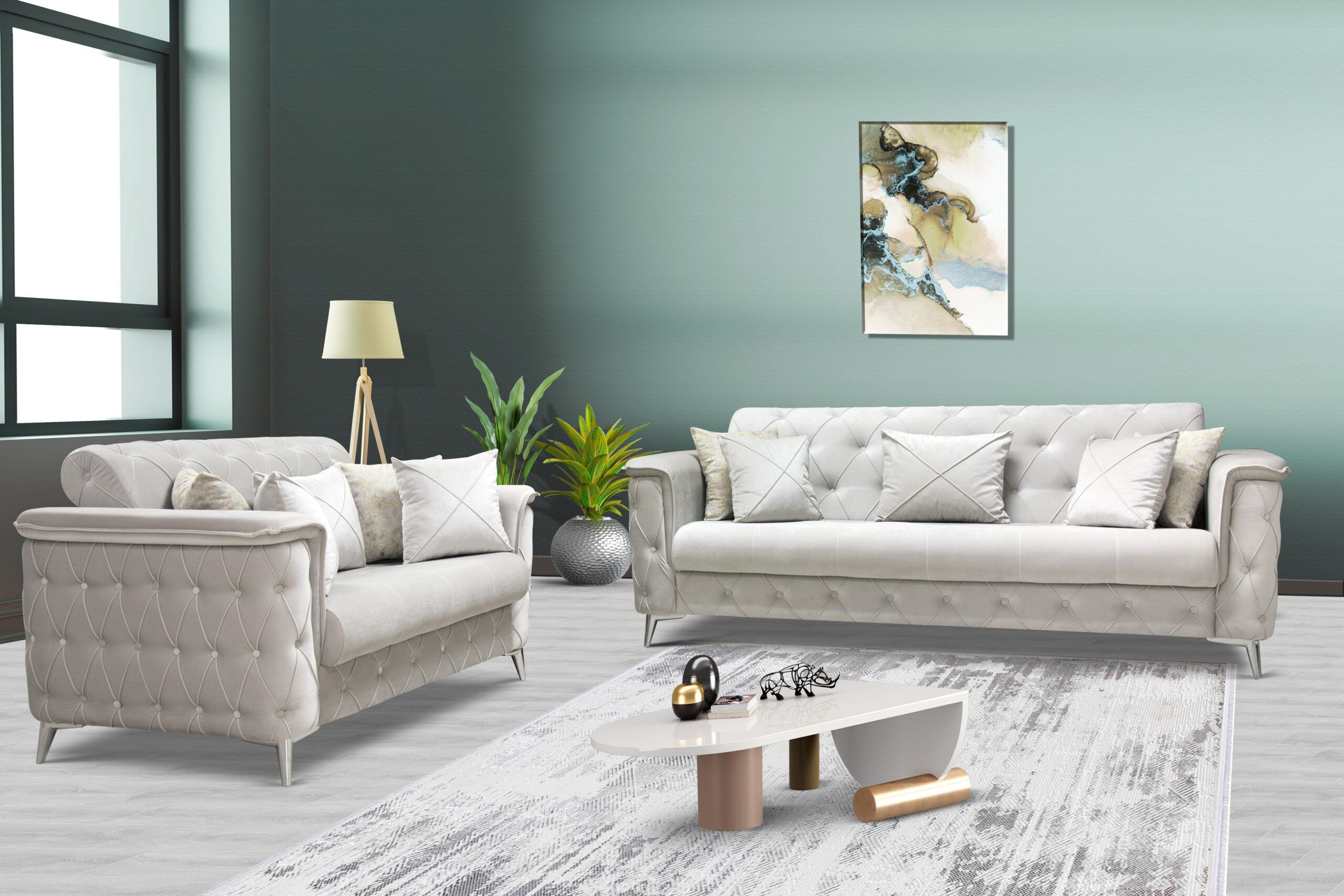 3 and 2 seater sofa bed Logan