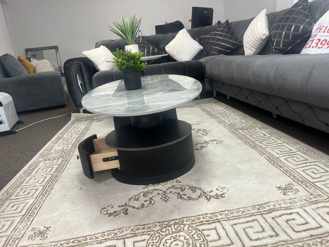 Florida coffee table with side table