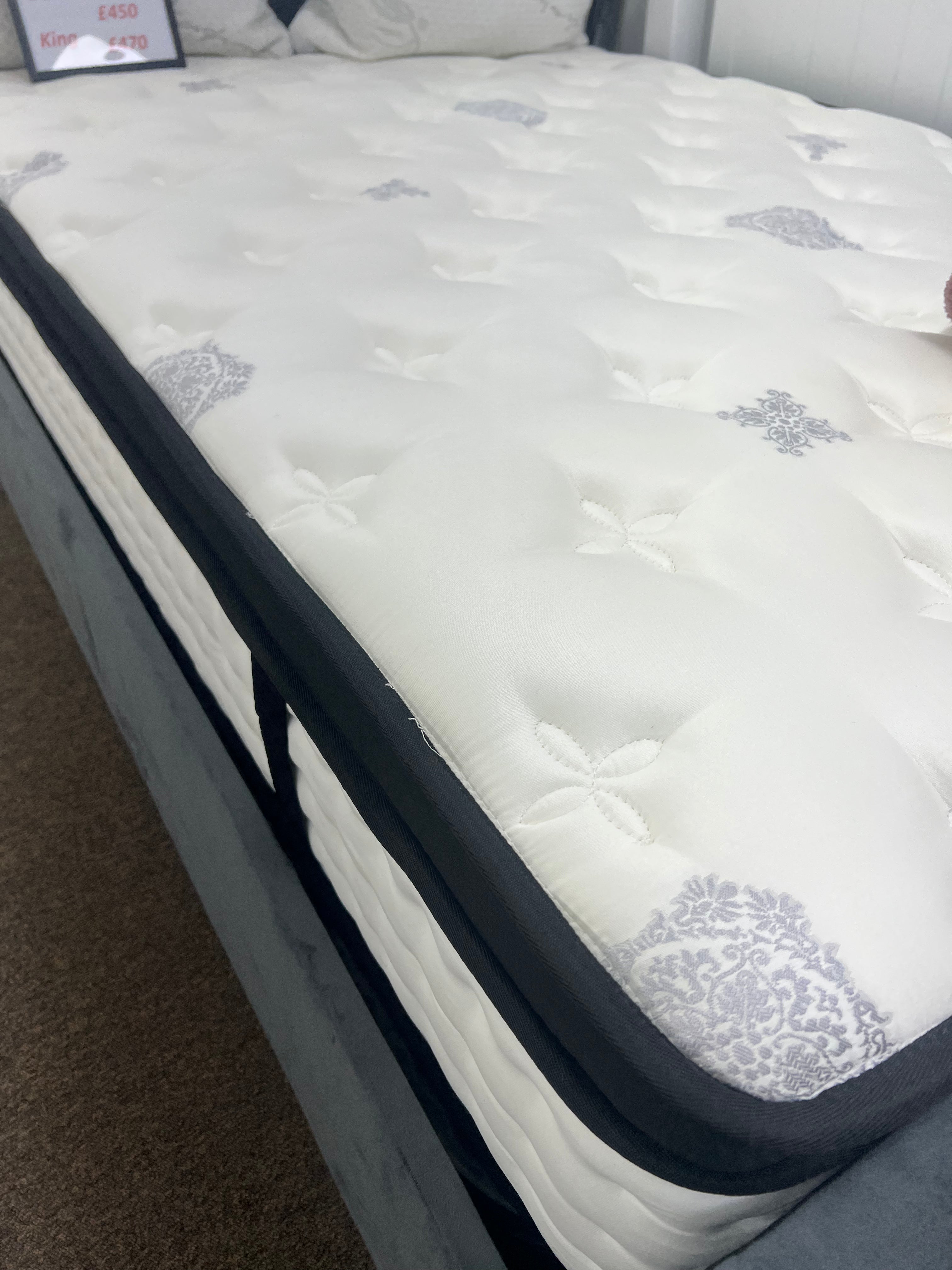 Single ottoman bed with mattress