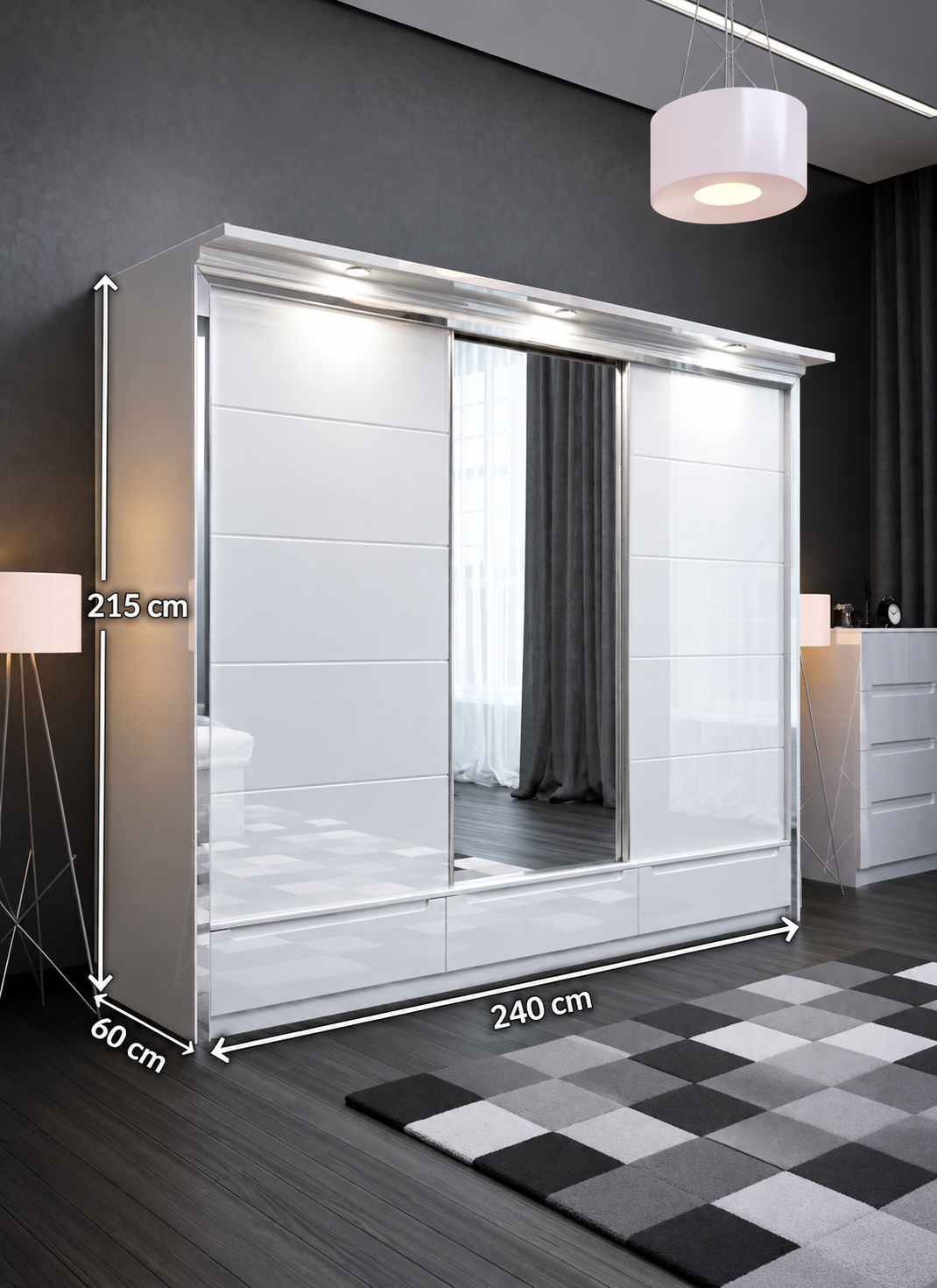 Italian wardrobe 240cm width