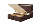 New York wooden and fabric  storage bed with led light and speaker