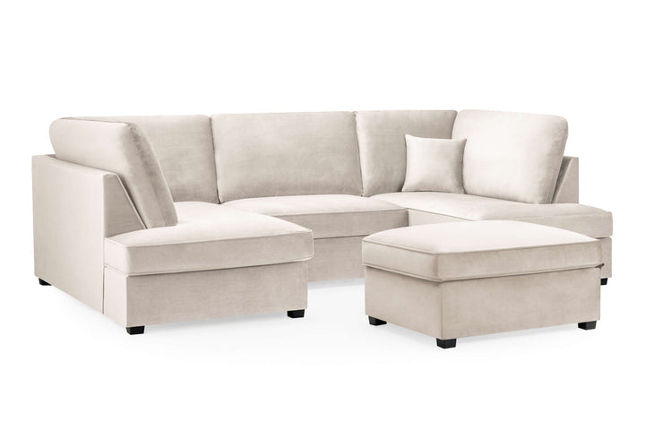 Carnaby sofa  Plush Beige U Shape Corner - 281 X 158 X 158cm