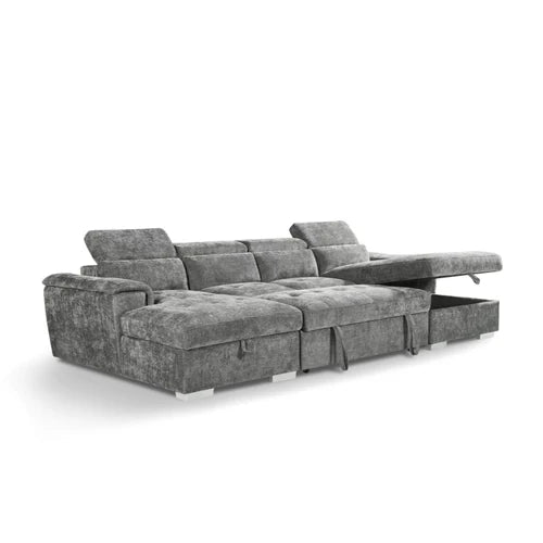 Alaya Sofabed | Grey U Shape Corner | 326 X 166 X 166 CM