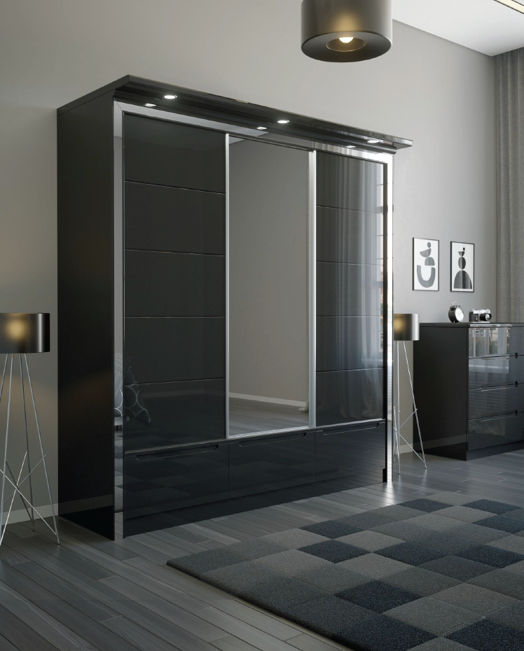 Thick back panel W01 wardrobe 180cm width