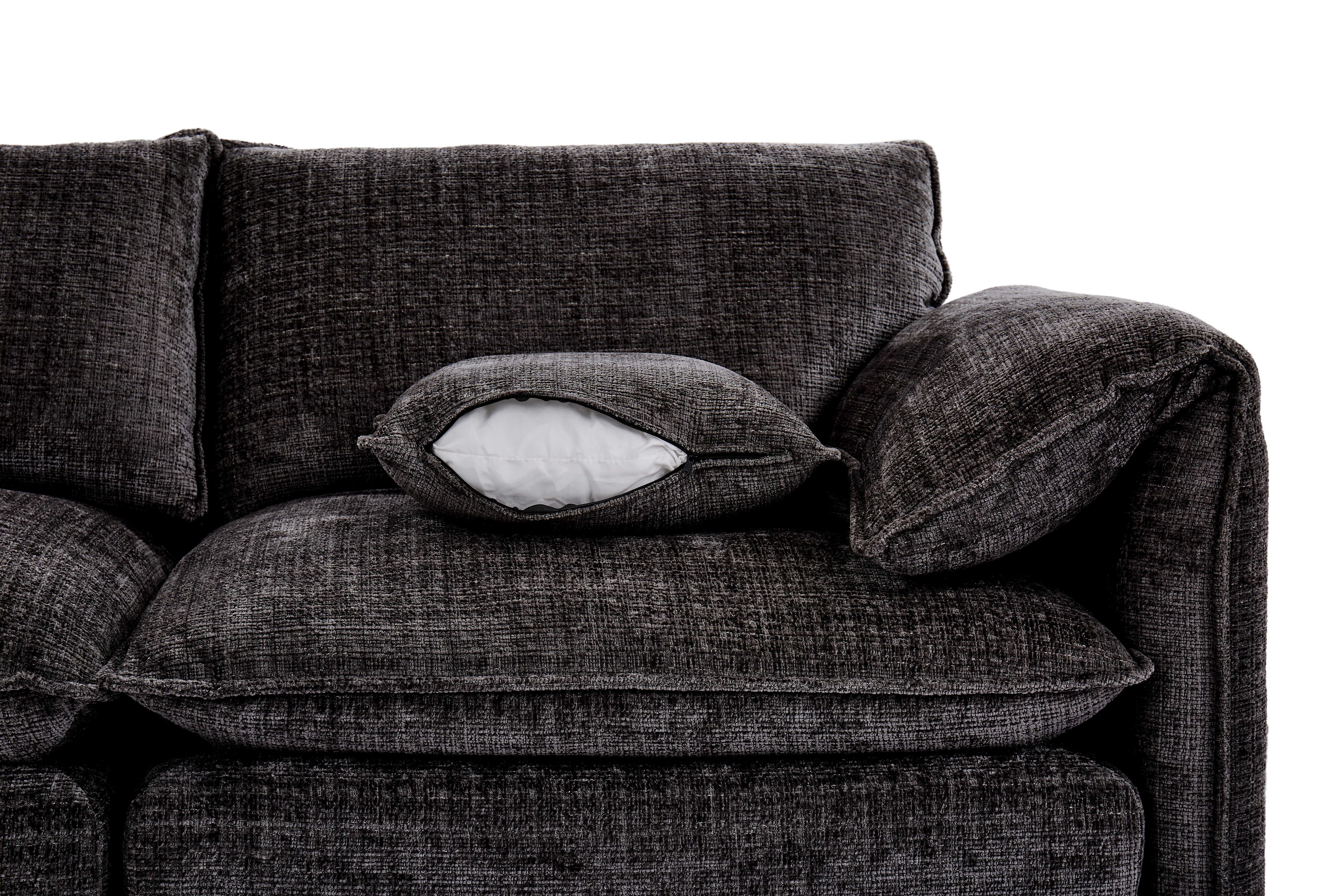 Solaya sofa 3 seater black