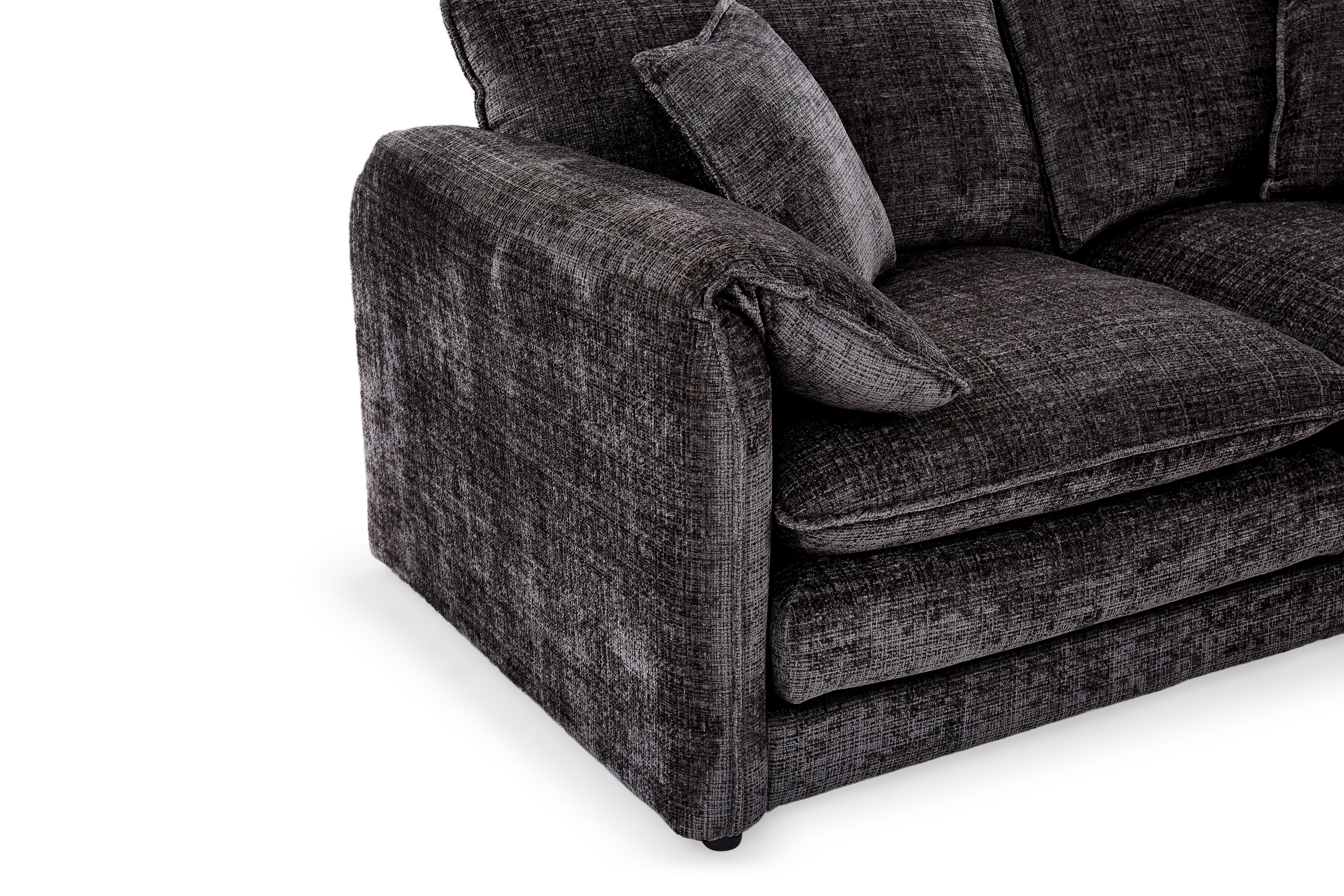 Solaya sofa 3 seater black