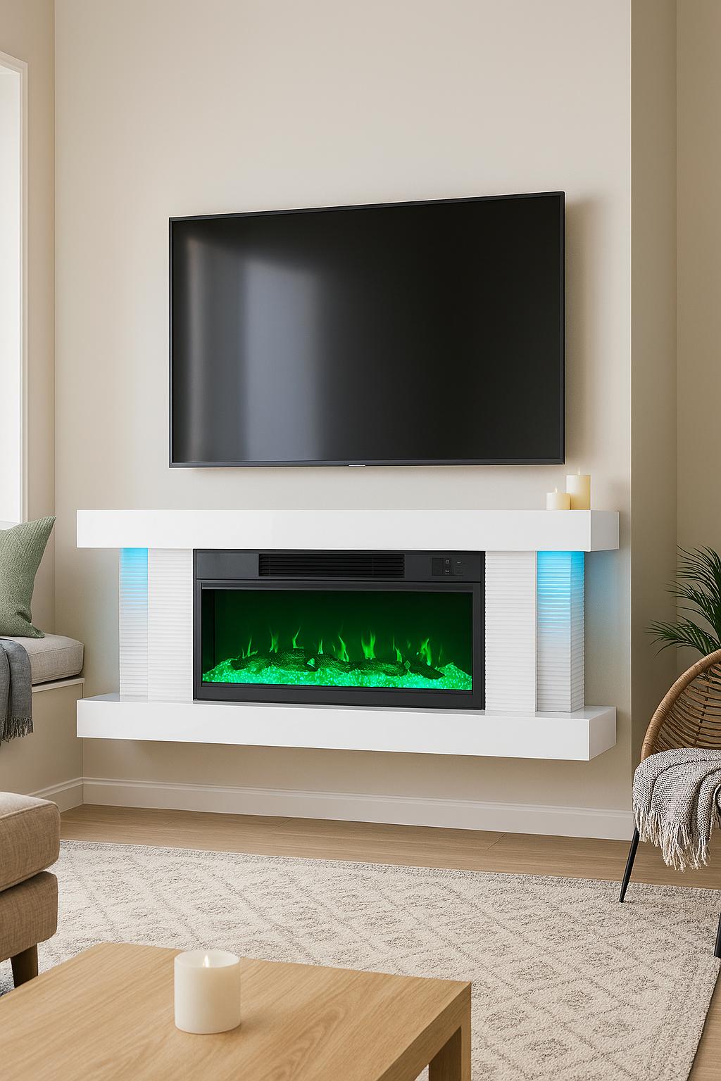 Fireplace with built in speaker