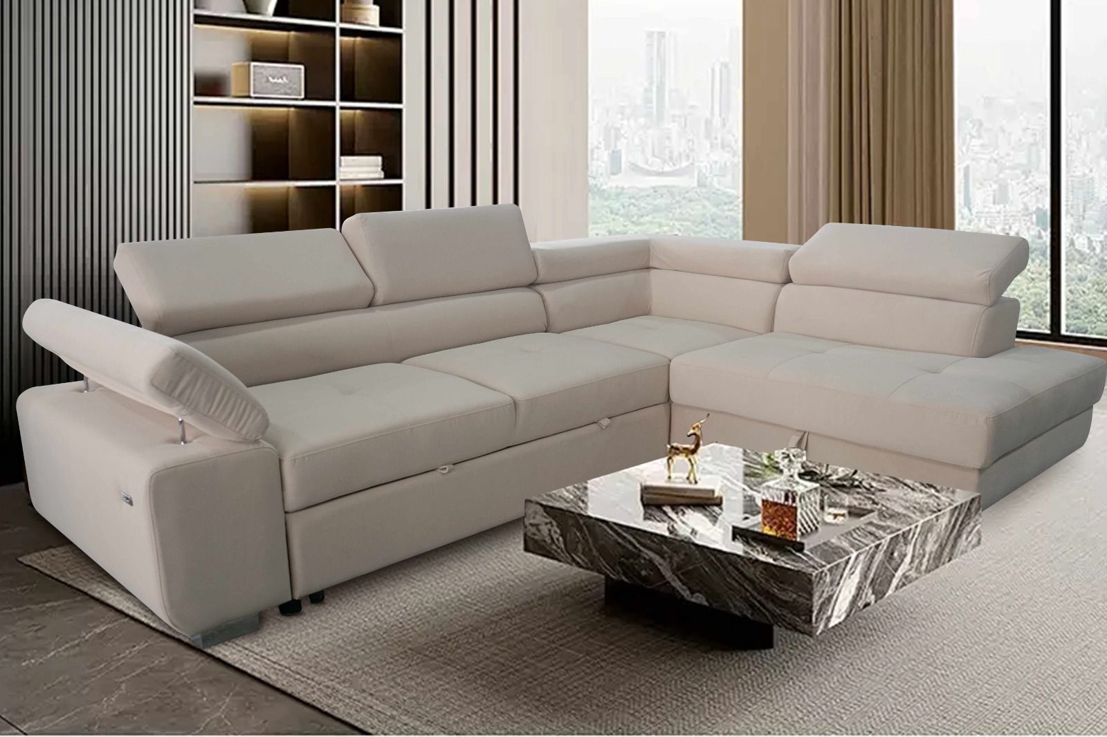 Lora L-shape sofa bed