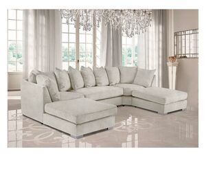 U shape corner sofa scatter (cream)