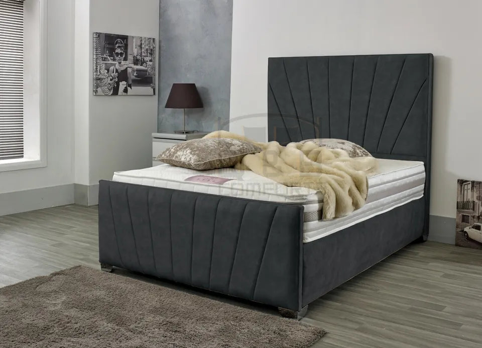 Fabric ottoman bed gas lift bed