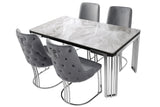 Daisy dining table with six chairs
