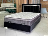 Grey mirrored bed